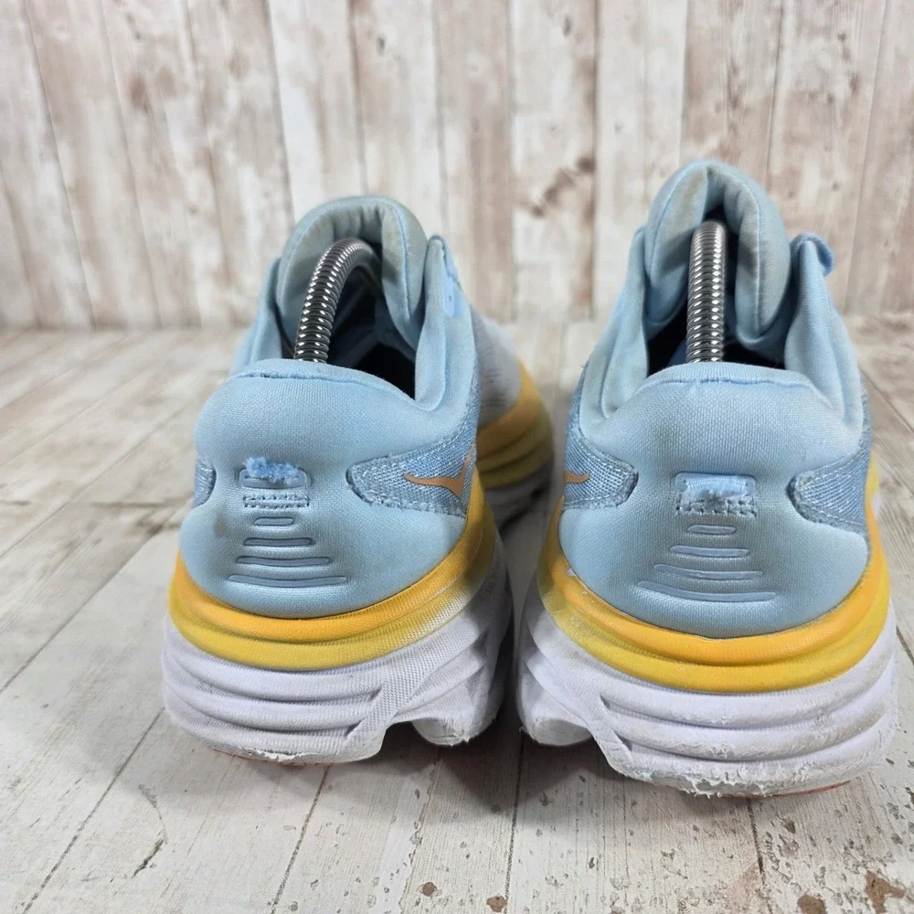 Hoka Bondi 8 Wide Womens 10.5D Running Shoes Sky Blue‎ Sunlit Ocean 1127954 SSCA